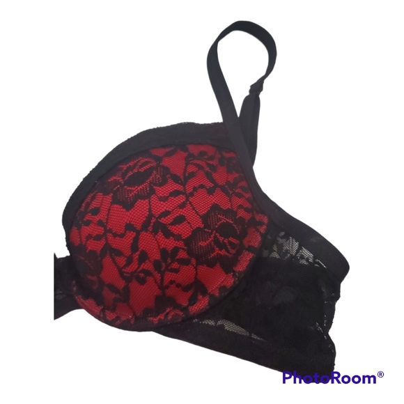 LA SENZA Red Black Push Up Bra - Size XS, 32A - Picture 4 of 5